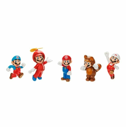 Kit Com 5 Bonecos Transformações do Mario Super Mario Sunny 4208