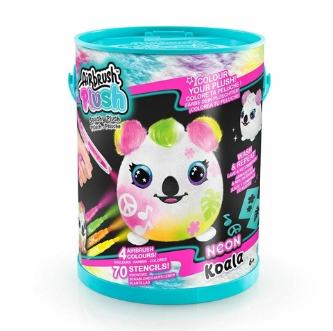 Airbrush Plush Pelúcia Koala Na Lata Neon Fun F0167-0