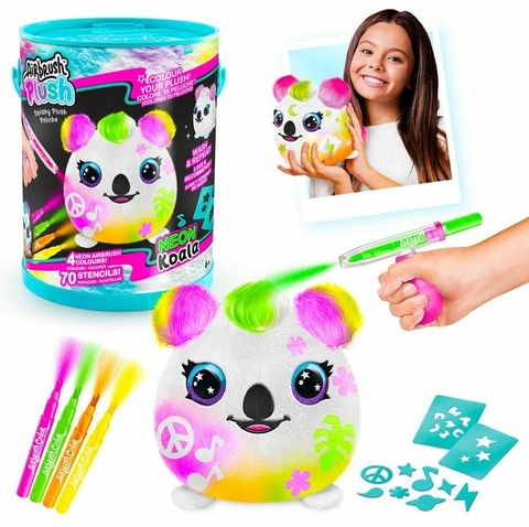 Airbrush Plush Pelúcia Koala Na Lata Neon Fun F0167-0