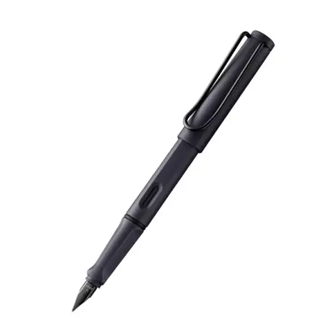 Caneta Tinteiro Lamy Safari Steel Black Pena Media