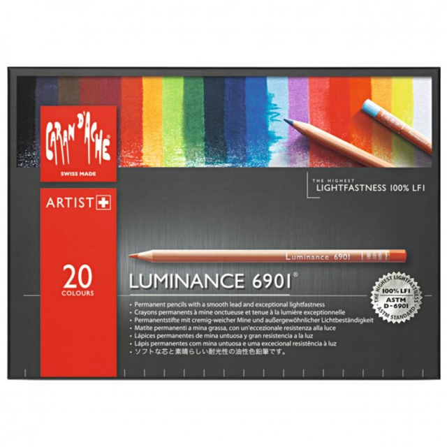 Lápis de Cor Caran Dache Luminance 20 Cores 6901720