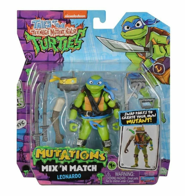 Boneco Leonardo de 10cm Mix 'N Match As Tartarugas Ninja 4682