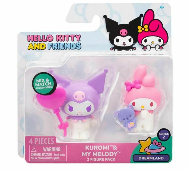 Hello Kitty And Friends Kuromi e My Melody Urso Lilás Sunny 3870
