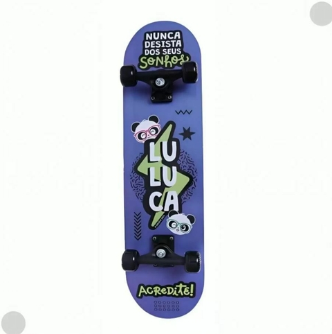 Skate Infantil Luluca Com Acessórios Azul F01358 Fun