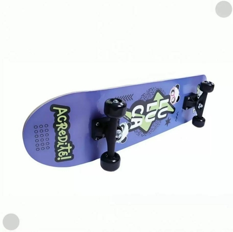 Skate Infantil Luluca Com Acessórios Azul F01358 Fun