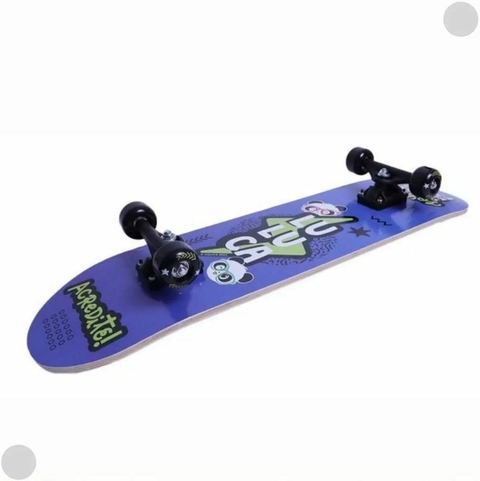 Skate Infantil Luluca Com Acessórios Azul F01358 Fun