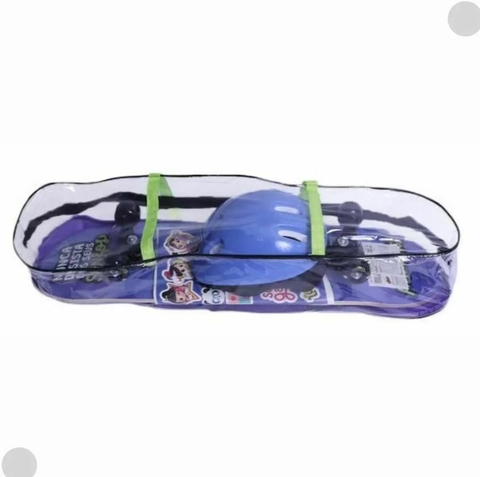 Skate Infantil Luluca Com Acessórios Azul F01358 Fun