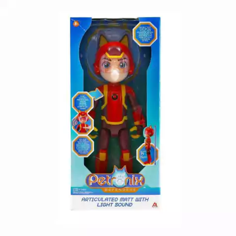 Boneco Articulado Patronix Defenders Matt Com Luz e Som Fun F0114-8