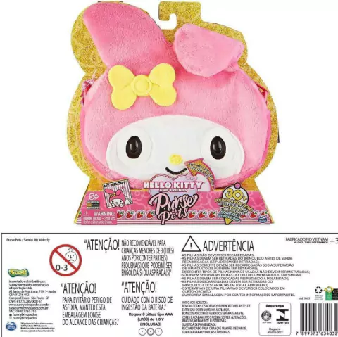 Purse Pets Bolsa Interativa Sanrio My Melody Hello Kitty Sunny 3403