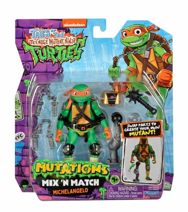 Boneco Michelangelo de 10cm Mix 'N Match As Tartarugas Ninja 4682