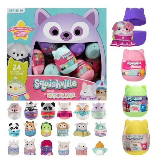 Mini Squishmallows Surpresa Squishville Série 10 Sortido Sunny 3430