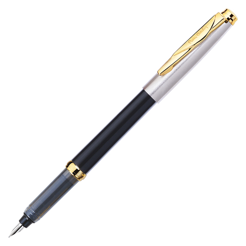 Caneta Tinteiro Pierre Cardin Momento Half Preto Com Dourado 6971