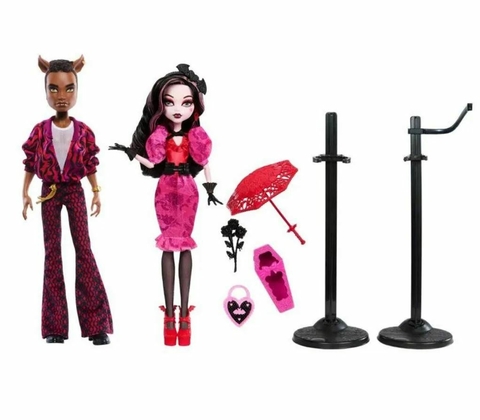 Conjunto de Bonecos Monster High Love Edition Clawd e Draculaura Mattel Hrp83