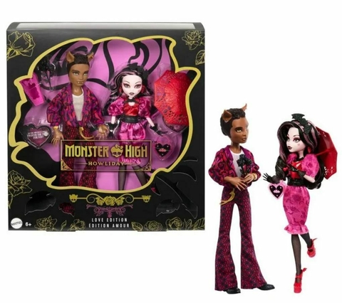 Conjunto de Bonecos Monster High Love Edition Clawd e Draculaura Mattel Hrp83