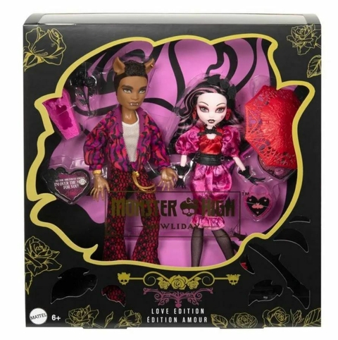 Conjunto de Bonecos Monster High Love Edition Clawd e Draculaura Mattel Hrp83