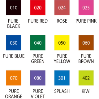 Caneta Caligráfica Zig Kuretake 12 Cores MS340012V