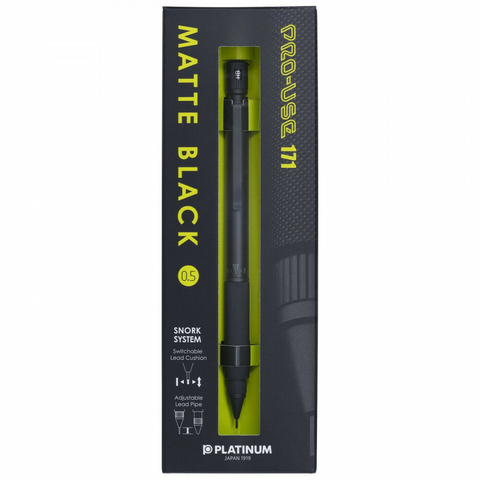 Lapiseira Platinum PRO-USE 171 Matte Black 0.5mm MSDA-2500B 1
