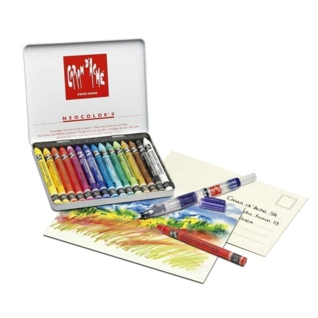 Neocolor II Creative Box Giz Aquarelável 15 Cores Caran Dache 7500515