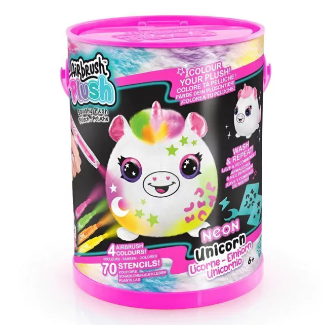Airbrush Pelucia Unicórnio Na Lata Neon Fun F0167-0
