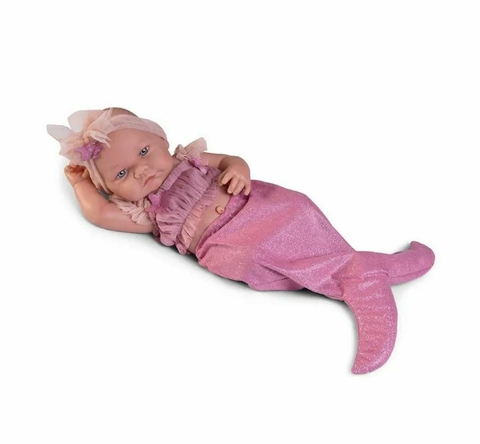 Boneca Recém Nascida Antônio Juan Nica Pequena Sereia Fun F0177-1 - Bebê Reborn