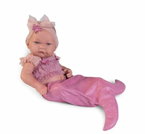 Boneca Recém Nascida Antônio Juan Nica Pequena Sereia Fun F0177-1 - Bebê Reborn