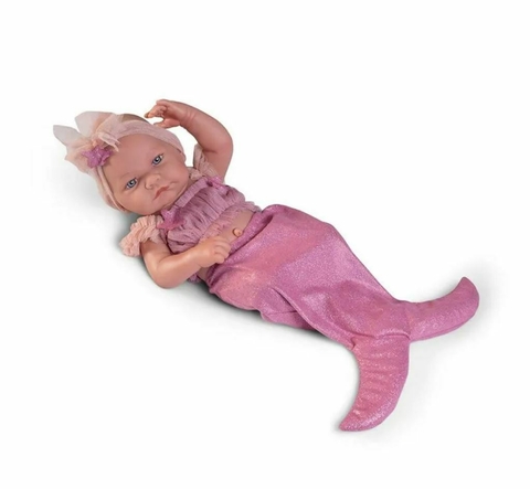 Boneca Recém Nascida Antônio Juan Nica Pequena Sereia Fun F0177-1 - Bebê Reborn