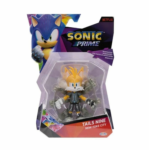 Sonic Prime Boscage Maze Boneco Tails Nine 13 Cm Sunny 4246