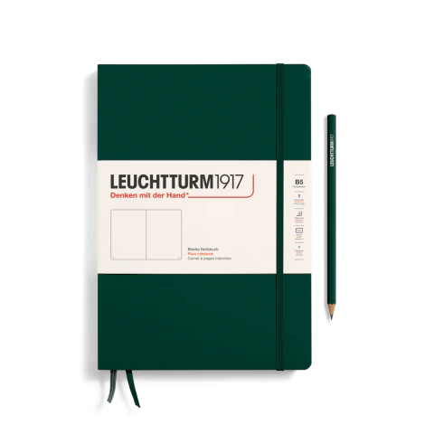 Caderno Leuchtturm1917, Composition (B5) - 219 Páginas, Capa dura, Sem Pauta, Verde Floresta 370278