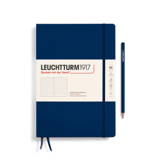 Caderno Leuchtturm1917, Composition (B5) - 219 Páginas, Capa dura, Pontilhado, Marinho 366178 - comprar online