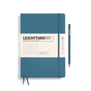 Caderno Leuchtturm1917, Composition (B5) - 219 Páginas, Capa dura, Pontilhado, Azul Pedra 366181 - comprar online
