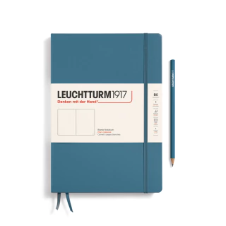 Caderno Leuchtturm1917, Composition (B5) - 219 Páginas, Capa dura, Sem Pauta, Azul Pedra 366180 - comprar online