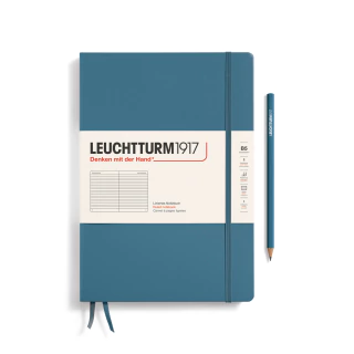 Caderno Leuchtturm1917, Composition (B5) - 219 Páginas, Capa dura, Pautado, Azul Pedra 366182 - comprar online