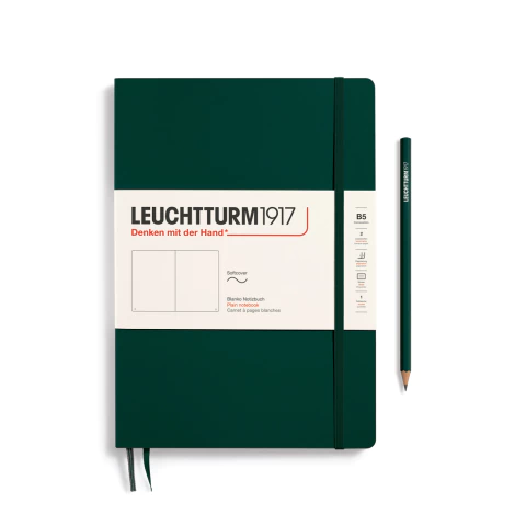 Caderno Leuchtturm1917, Composition (B5) - 123 Páginas, Capa Flex, Sem Pauta, Verde Floresta 370308