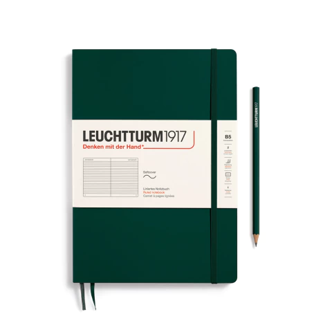 Caderno Leuchtturm1917, Composition (B5) - 123 Páginas, Capa Flex, Pautado, Verde Floresta 370310