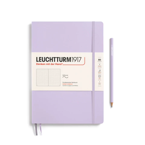 Caderno Leuchtturm1917, Composition (B5) - 123 Páginas, Capa Flex, Pontilhado, Lilás 368153