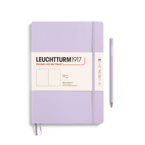 Caderno Leuchtturm1917, Composition (B5) - 123 Páginas, Capa Flex, Sem Pauta, Lilás 368152