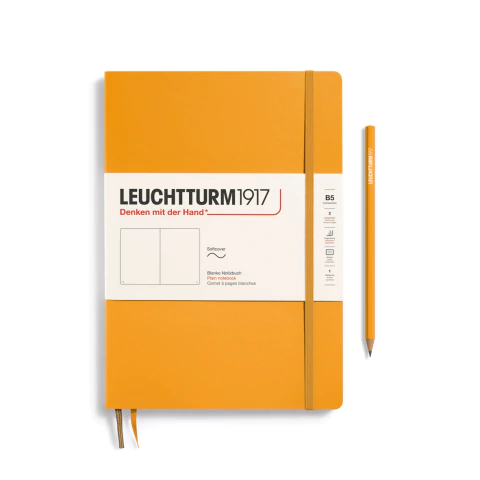 Caderno Leuchtturm1917, Composition (B5) - 123 Páginas, Capa Flex, Sem Pauta, Sol Nascente 365633