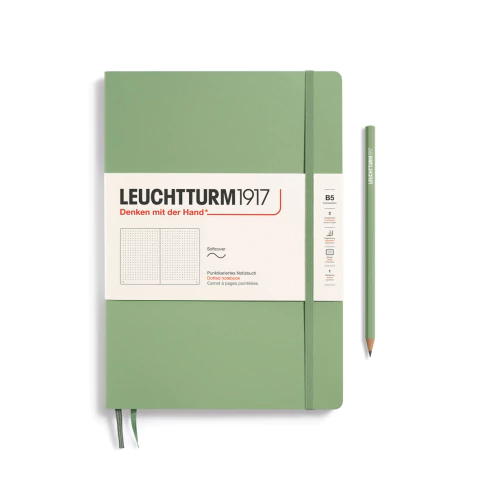 Caderno Leuchtturm1917, Composition (B5) - 123 Páginas, Capa Flex, Pontilhado, Sálvia 363928