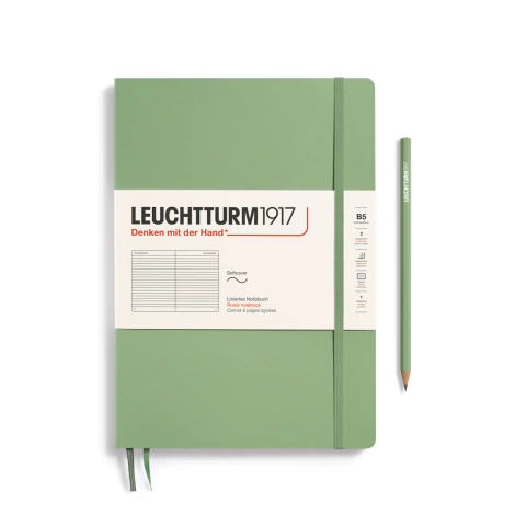 Caderno Leuchtturm1917, Composition (B5) - 123 Páginas, Capa Flex, Pautado, Sálvia 363927