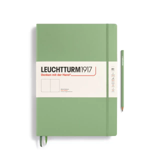 Caderno Leuchtturm1917, Master Classic (A4+) - 235 Páginas, Capa dura, Sem Pauta, Sálvia 370259 - comprar online