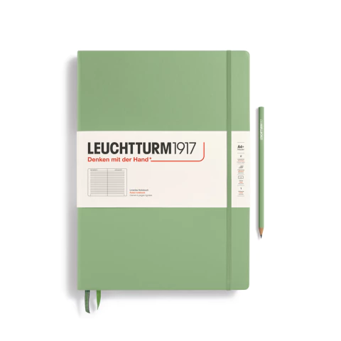 Caderno Leuchtturm1917, Master Classic (A4+) - 235 Páginas, Capa dura, Pautado, Sálvia 370261
