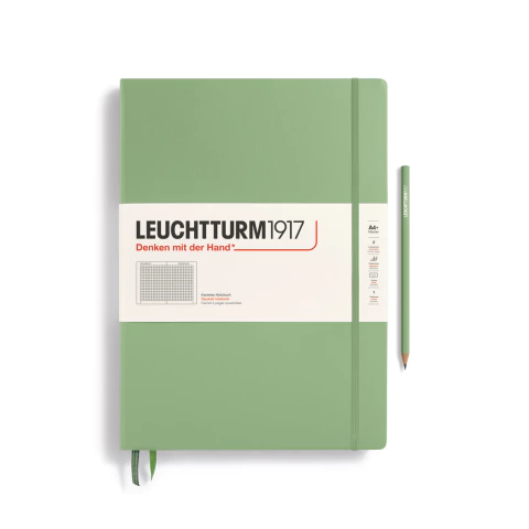 Caderno Leuchtturm1917, Master Classic (A4+) - 235 Páginas, Capa dura, Quadriculado, Sálvia 370262