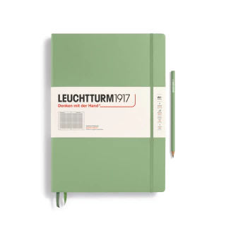 Caderno Leuchtturm1917, Master Classic (A4+) - 235 Páginas, Capa dura, Quadriculado, Sálvia 370262 - comprar online