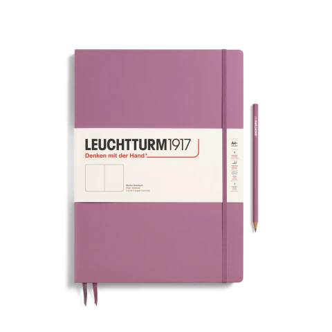 Caderno Leuchtturm1917, Master Slim (A4+) - 123 Páginas, Capa dura, Sem Pauta, Rosa Antigo 372337