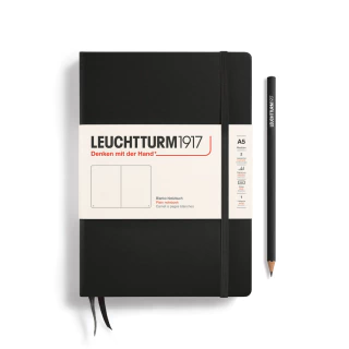 Caderno Leuchtturm1917, Medium (A5) - 251 Páginas, Capa dura, Sem Pauta, Preto 311333 - comprar online