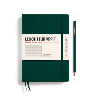 Caderno Leuchtturm1917, Medium (A5) - 251 Páginas, Capa Dura, Pautado, Verde Floresta 367256 - comprar online