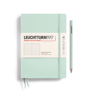 Caderno Leuchtturm1917, Medium (A5) - 251 Páginas, Capa Dura, Pontilhado, Verde Menta 367259 - comprar online