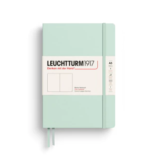 Caderno Leuchtturm1917, Medium (A5) - 251 Páginas, Capa dura, Sem Pauta, Verde Menta 367258 - comprar online