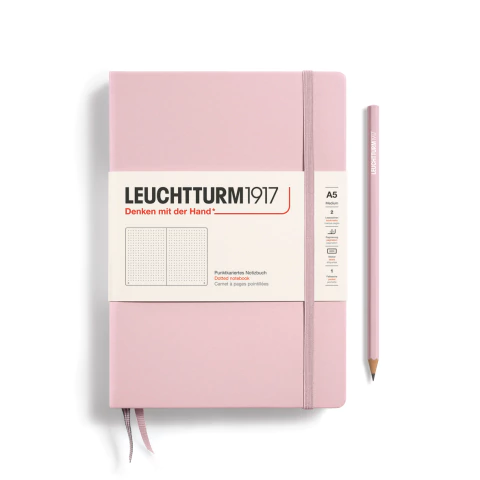 Caderno Leuchtturm1917, Medium (A5) - 251 Páginas, Capa dura, Pontilhado, Powder 361576