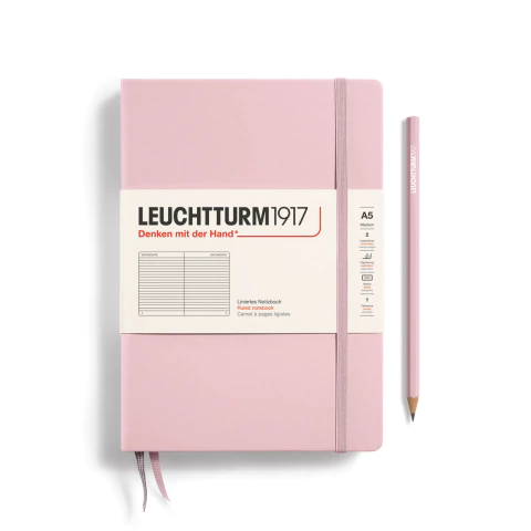 Caderno Leuchtturm1917, Medium (A5) - 251 Páginas, Capa dura, Pautado, Powder 361573